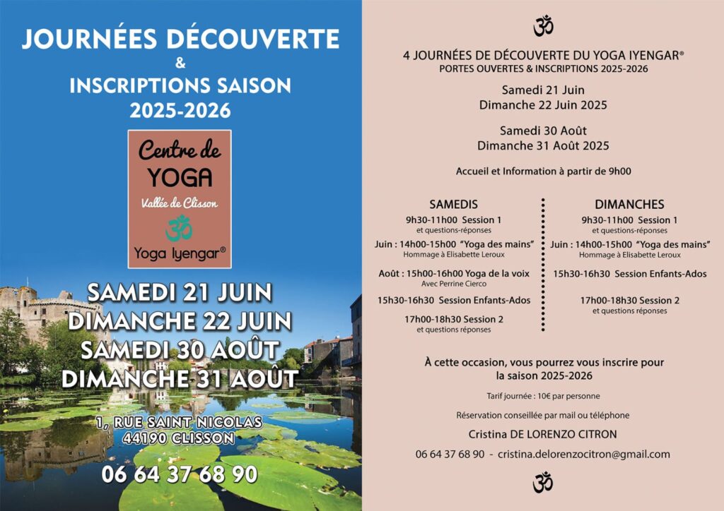 Journées découverte & Inscriptions saison 2025-2026
Description ci-dessous